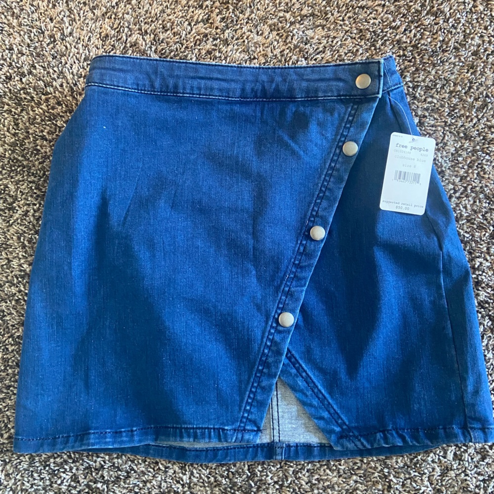 Free people denim skirt